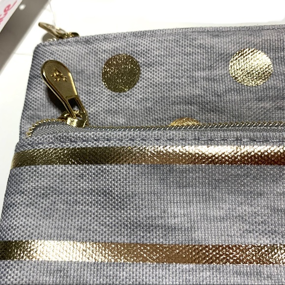 Justice gray, gold make-up pouch/envelope - Picture 7 of 7